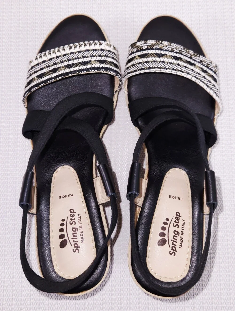 New! Spring Step Espadrille Wedge Platform Sandals EU 41